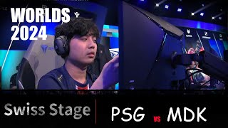 PSG vs MDK Swiss Stage Worlds 2024 PSG maple 楓棠C8763雙刀開砍 [upl. by Firmin213]