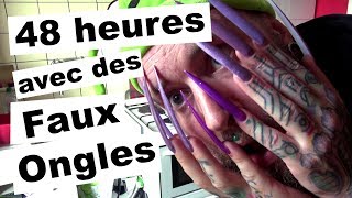 48 heures avec des FAUX ONGLES 💅 ep 27 [upl. by Acinna]