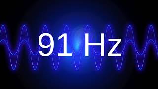 91 Hz clean pure sine wave BASS TEST TONE frequency [upl. by Honan]