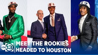 Meet the 3 Rockets rookies heading to Houston after draft night [upl. by Aleira]