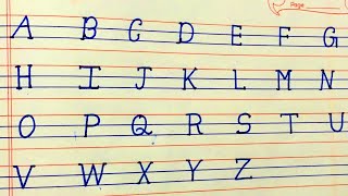 How to write english capital letters in four lines  A to Z abcd Alphabet  English Alphabet [upl. by Aisa]