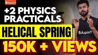 Plus Two Physics Practicals  Helical Spring  Eduport Plus Two [upl. by Idhem]