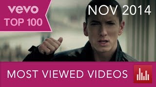 Vevos 100 Most Viewed Music Videos Nov 2014 [upl. by Damarra]