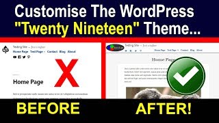 Customise wordpress twenty nineteen theme [upl. by Adim]