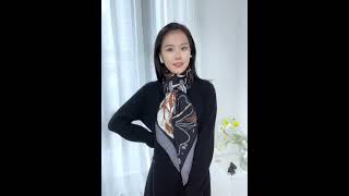 How to Wear 135cm Silk Cashmere Scarf [upl. by Toomin]