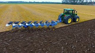 OnLand Ploughing  John Deere 7270R  8 furrow Lemken Diamant 11  KMWP Ploegen  Pflügen [upl. by Jenny996]