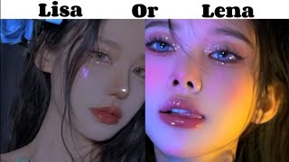 💖Lisa or Lena✨️ Korean Makeup 😍 viral trending [upl. by Alleynad]