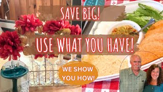 USE WHAT YOU HAVE SAVE BIG MONEY BATHROOM REDO ZERO FOOD WASTE FRUGAL HOME DECOR Frugal Living [upl. by Natelson677]