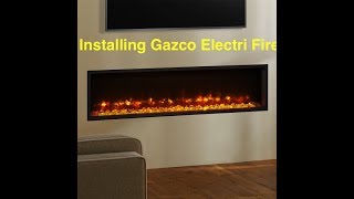 Hole in the wall Gazco Electric Fire and TV wall mount with concealed wires [upl. by Herm945]