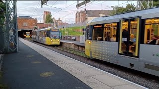 Manchester Metrolink M5000 trams convoy at Old Trafford Area [upl. by Gnud]