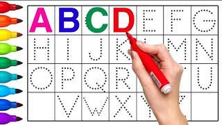 Learn ABCD Alphabets and numbers counting 123 Shapes for kids and Toddler  ABC Phonics song [upl. by Ahtekahs]