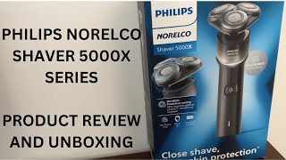 Phillip Norelco 5000x Series Model X500484 Unboxing and Product Review [upl. by Llerol]