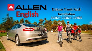 Allen Sports Deluxe Trunk Mount Bike Rack Installation [upl. by Llenyt]