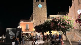 Hotel Ariston Teatro Anticio di Taormina restaurant’s and streets July 2022 [upl. by Kizzee479]