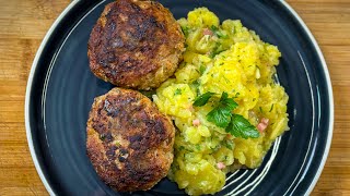 Mein absolutes lieblings Frikadellen Rezept  Mit selbstgemachtem Kartoffelsalat [upl. by Ahsaf227]