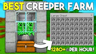 BEST 121 CREEPER FARM TUTORIAL in Minecraft Bedrock [upl. by Nedia]