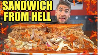 ONLY 10 MINUTES WORLDS SPICIEST MEXICAN SANDWICH CHALLENGE 2 Million Scoville [upl. by Wiatt]