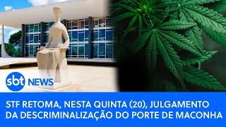 AO VIVO STF retoma nesta quinta 20 julgamento da descriminalização do porte de maconha [upl. by Parsons]