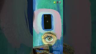 So i painted on APPLE Painting process in progress 🍏 🍎 eyes apple iphone painting [upl. by Tiram779]