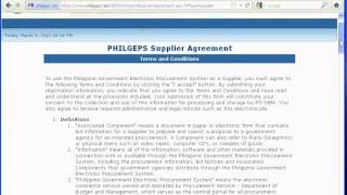 PhilGEPS Supplier  OnLine Registration [upl. by Babbie]