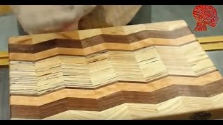 Woodworking  1  Chevron Cutting Board 2016 Kitchen Utensil Build Challenge  Woodwork [upl. by Naeruat]