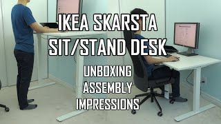 IKEA SKARSTA BEKANT alternative SitStand Desk Unboxing Assembly amp Impressions [upl. by Pritchett604]