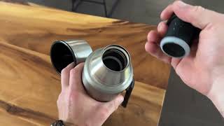 THERMOS Stainless King Vacuum Insulated Beverage Bottle Review Using This Camping amp Fishing [upl. by Sandell]