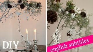 Weihnachtsdeko basteln  weihnachtlichen Zweig dekorieren Tutorial  Deko Kitchen [upl. by Ahso879]