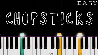 Chopsticks  EASY Piano Tutorial [upl. by Keon23]