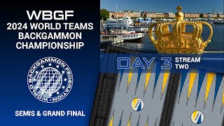 Day 3 Stream 2 Semifinals amp Grand Final  WBGF 2024 World Teams Backgammon Championship [upl. by Conley]