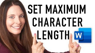 Set a Maximum Character Length in Word Fillable Form  Set Max Character Limit [upl. by Aimil760]