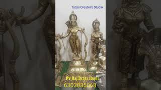 అన్ని దేవుళ్ళ ఇత్తడి విగ్రహాలు కొలువు తీరిన షోరూంtelugu puja itemstraditional [upl. by Barfuss]