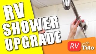 How To Get More Water Pressure In Your RV Shower  Oxygenics Shower Install [upl. by Nnagem]