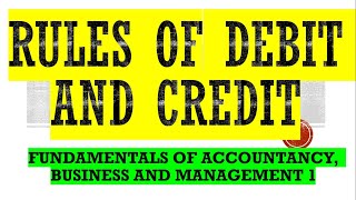 Rules of Debits and Credits Explained in Taglish [upl. by Iaj]