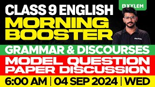 Class 9 English  Model Question Paper Discussion  Grammar amp Discourses  Xylem Class 9 [upl. by Borek]