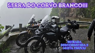 SUBINDO A SERRA DO CORVO BRANCO COM MUITA CHUVA PELO INTERIOR DE LAURO MULLER BMW F850 GS E CB 500X [upl. by Apfel972]