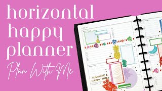 Happy Planner Horizontal Plan With Me Creative Planner Idea Bold amp Botanicals August 2024 [upl. by Charles]