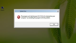 How to Fix MSVCP100dll Missing Error [upl. by Akerahs]