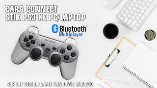 Cara Menghubungkan STIK PS3 Bluetooth ke LaptopPC  MotionInJoy DS3 Controller [upl. by Gelman]