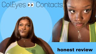 Contacts For Dark Eyes  ft ColEyes  Dark skin Black girl Contacts [upl. by Norehs]