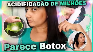 MELHOR ACIDIFICAÇÃO CAPILAR QUE JÁ FIZ NA VIDA  Parece Botox [upl. by Litman]