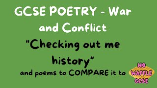 GCSE POETRY Power amp Conflict Checking out me history [upl. by Zysk]