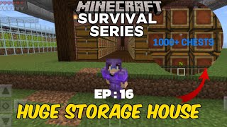 I built a huge storage house  Minecraft Survival Series  Episode 16  MCPE  Fun With Ganesh [upl. by Manvel]