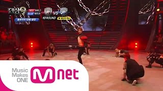 Mnet 댄싱9 시즌2 Ep10  파이널리그 결승전 블루아이 단체무대 Kanye West Ry Legit  Black Skin Head  Rampage [upl. by Frum]