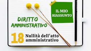 Diritto Amministrativo  Capitolo 18 nullità dellatto amministrativo [upl. by Alidia]