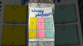 Easy and Cute Weekly Planner Ideas ✨ shorts weeklyplanner art [upl. by Noiramed471]