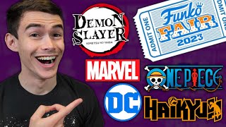 Funko Fair 2023 Pop Reveal Predictions Demon Slayer One Piece Marvel DC Disney [upl. by Nylyoj]