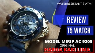 Review T5 Watch H3702G Chronograph Original WR 3 ATM [upl. by Acinat]