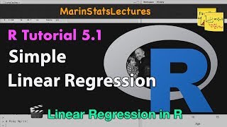 Simple Linear Regression in R  R Tutorial 51  MarinStatsLectures [upl. by Weston]