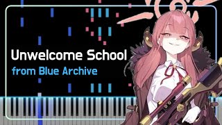 Unwelcome School Piano Cover  Blue Archive [upl. by Nosnaj]